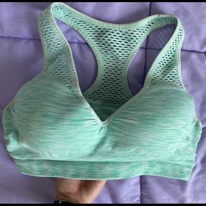 Aqua V-Shape sports bra by Pink
